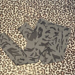 Gray Camouflage Leggings